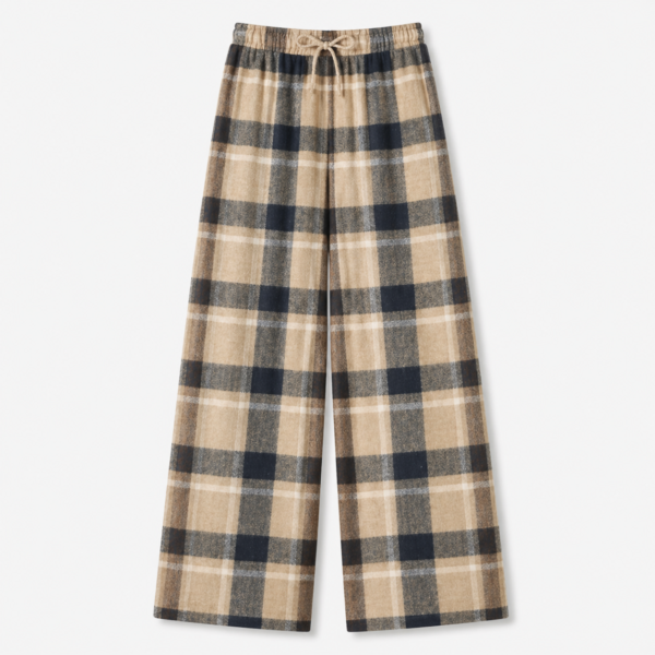 Leg Days Cozy Wide-Legs – Brown Check