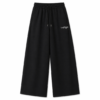 BLACK Lower baggy-fit French Cotton UNISEX