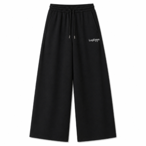 BLACK Lower baggy-fit French Cotton UNISEX