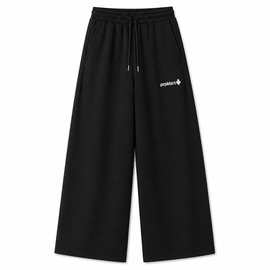 Untitled design BLACK Lower baggy-fit French Cotton UNISEX