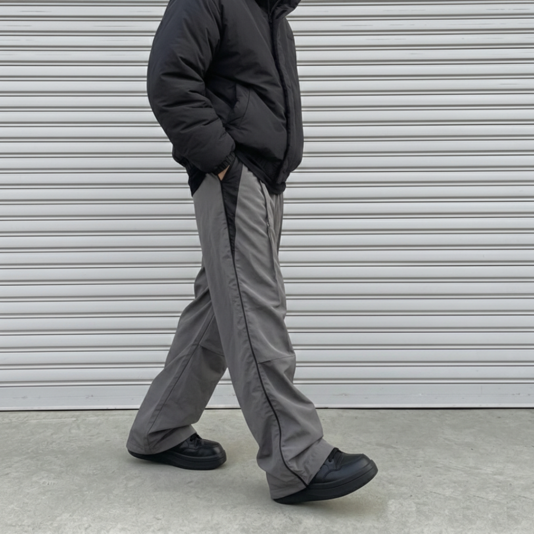 Parachute pants Black and grey - Image 2