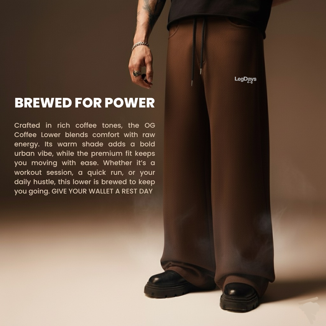 Coffee Classic Unisex Baggy Cotton Terry Lower - Image 2