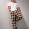 Leg Days Cozy Wide-Legs – Brown Check