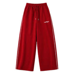 Crimson Riot baggy unisex Pants white pipine