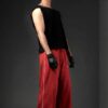 Crimson Riot baggy unisex Pants white pipine