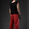 Crimson Riot baggy unisex Pants white pipine