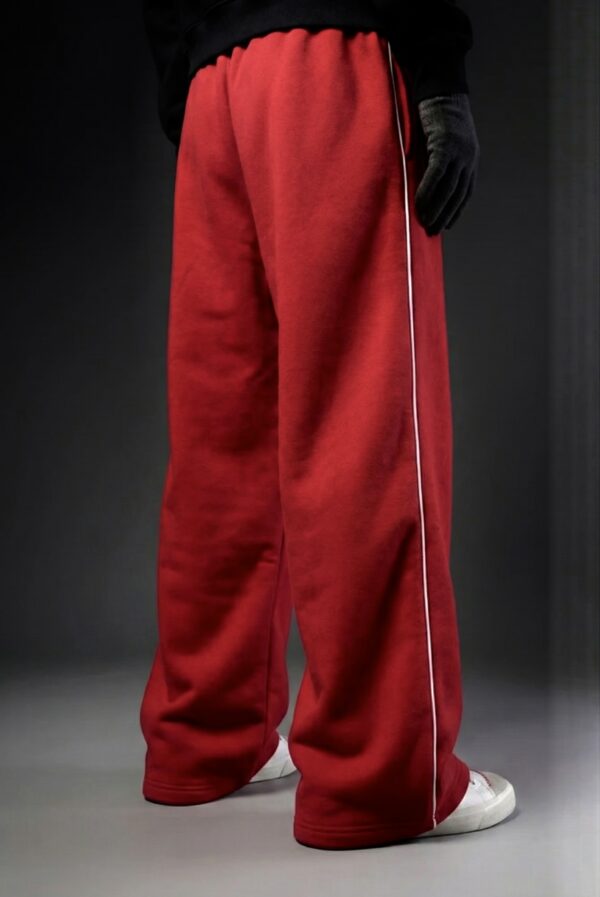 Crimson Riot baggy unisex Pants white pipine