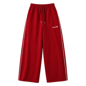 Untitled design Crimson Riot baggy unisex Pants white pipine