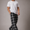 Unisex Baggy Classic Check Lower – Black/White