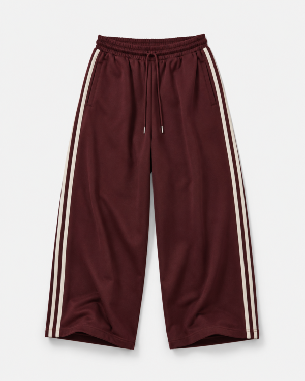Mahroon white stripes Baggy lower