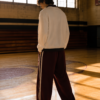 IMG_0801 Maroon Varsity Stripe Track Pants