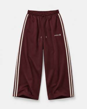 Maroon Varsity Stripe Track Pants