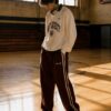 IMG_0810 Maroon Varsity Stripe Track Pants