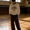 IMG_0811 Maroon Varsity Stripe Track Pants
