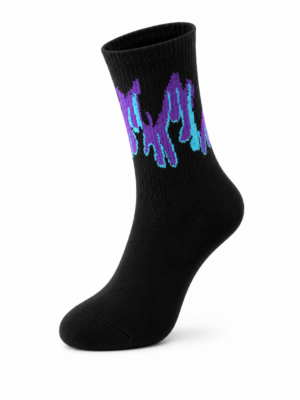 Phantom Flame Socks – Black & Purple | Special Edition