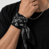 IMG_0953 Obsidian Bandana – Premium Cotton Paisley Bandana (Black)