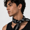 IMG_0954 Obsidian Bandana – Premium Cotton Paisley Bandana (Black)