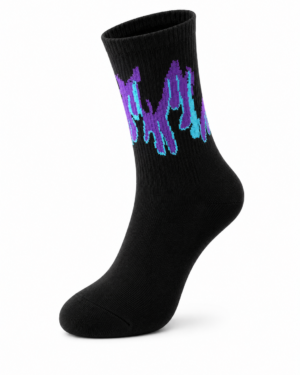 Phantom Flame Socks – Black & Purple | Special Edition
